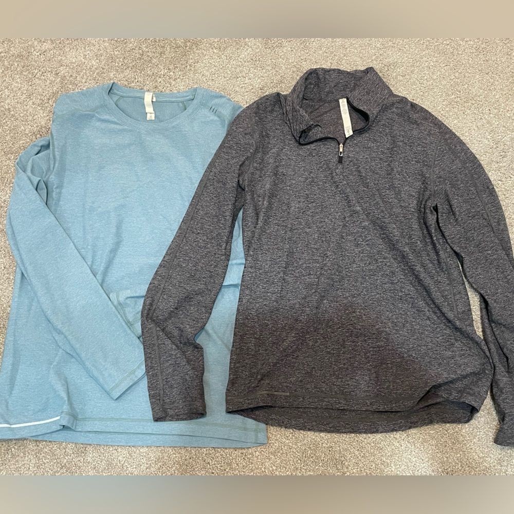 Men’s size Large Lululemon long sleeve and quarter zip